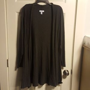 Ribbed tunic cardigan